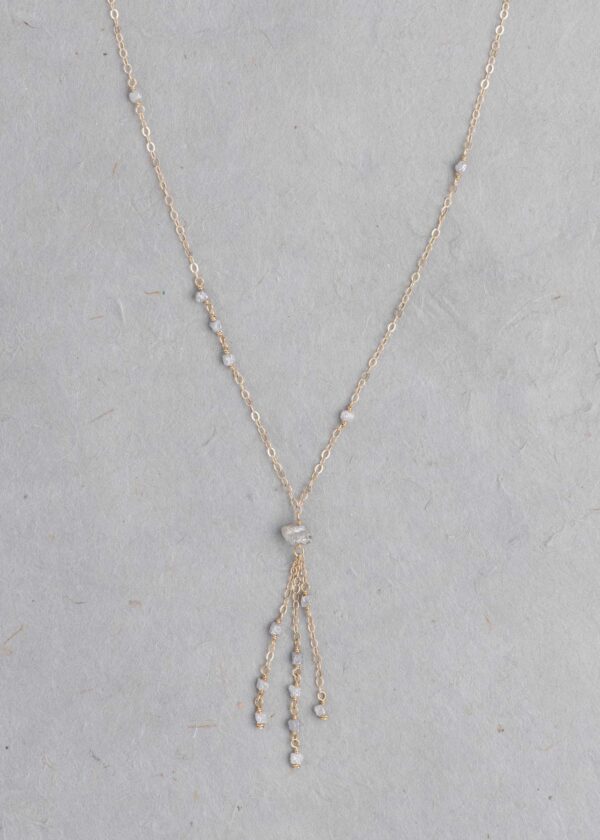 Diamond Tassel Necklace in 14Kt Gold - Image 4