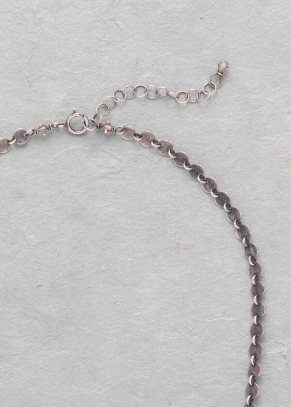 Disc Chain Choker in Oxidized Silver - Image 3