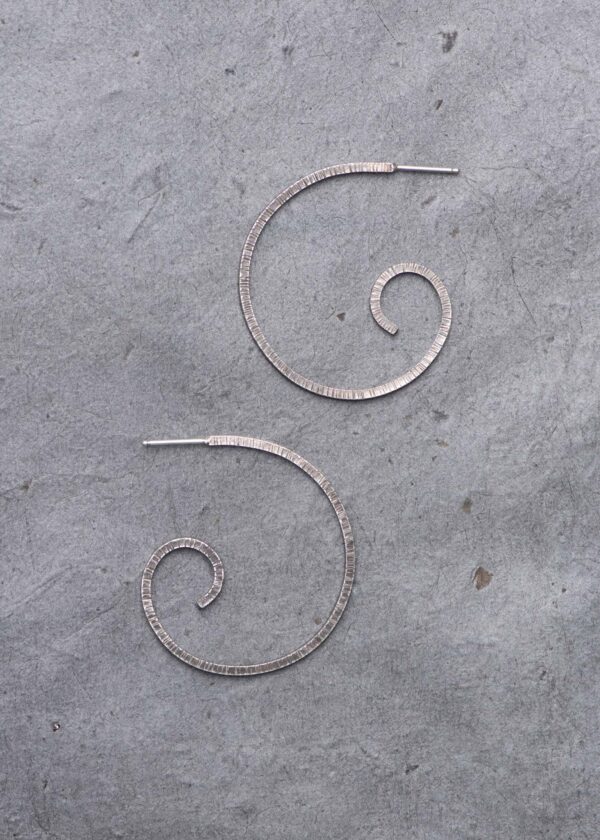 Fibonacci Hoop Earrings in Gold - Image 5