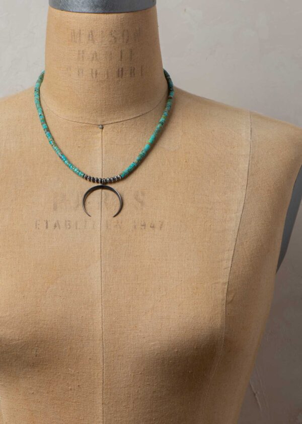 Arizona Turquoise & Crescent Moon Necklace - Image 4