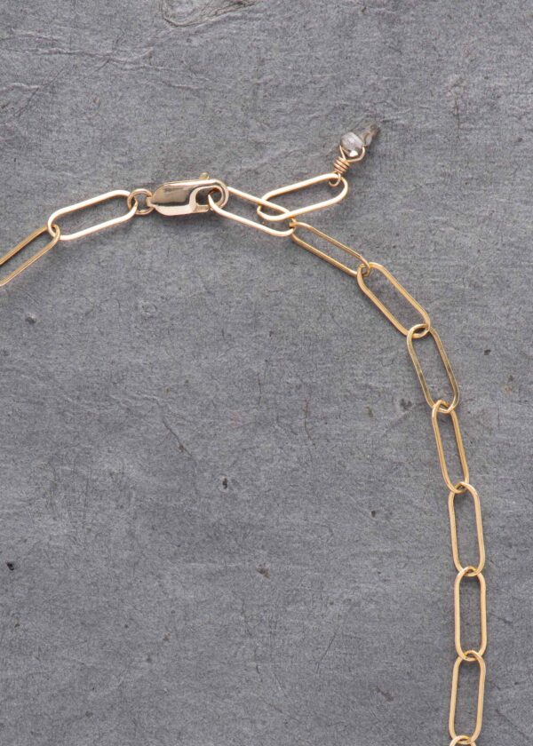 Paperclip Chain Necklace in Gold - Image 5