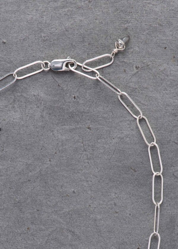 Paperclip Chain Necklace in Silver - Image 4