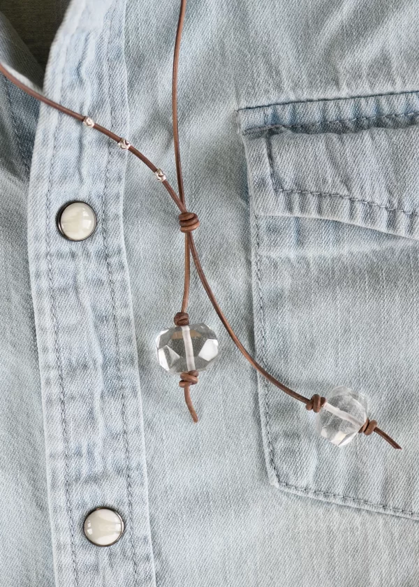 Adjustable Quartz Bolo Necklace - Image 3