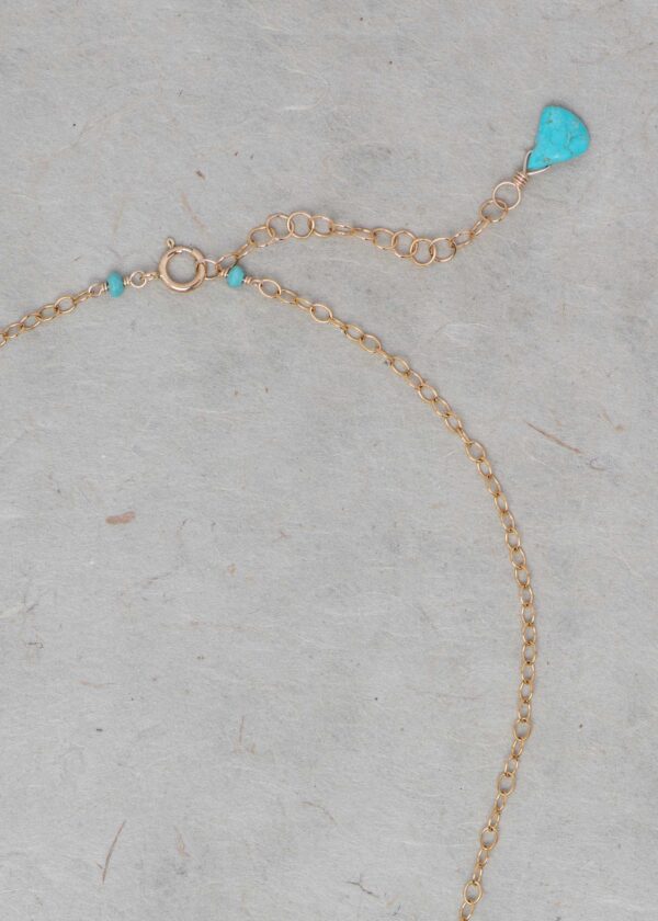 Arizona Turquoise Fringe Necklace in Gold - Image 5