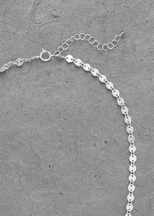 Disc Chain Choker in Silver - Image 4