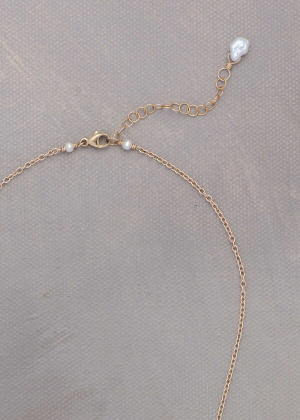 Petal Pearl Necklace in Gold - Image 4