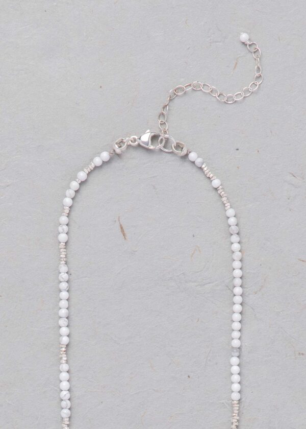 Tiny Howlite & Silver Necklace - Image 5