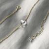 Herkimer Diamond Solitaire Necklace in Gold