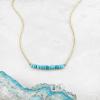 turquoise and gold bar necklace 2