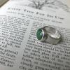 Jade Ring with Tree Text Square