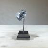 clear crystal and matrix specimen small steel display 4