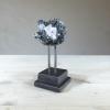 clear crystal and matrix specimen small steel display 2