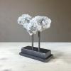 white and blue gray crystal specimen large steel display 2
