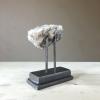 white and blue gray crystal specimen large steel display 4