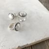Coin Pearl Sterling Ring Trio 1800