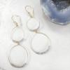 labradorite and gold double hoop earrings 1